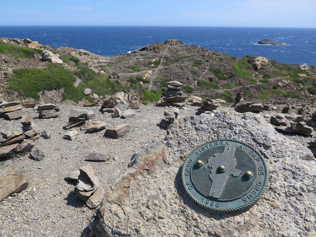Rutas de la Punta de Cap de Creus. / Mapa que aparece en el folleto de itinerarios del Parc Natural de Cap de Creus